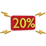 3ds of 20 percent discount