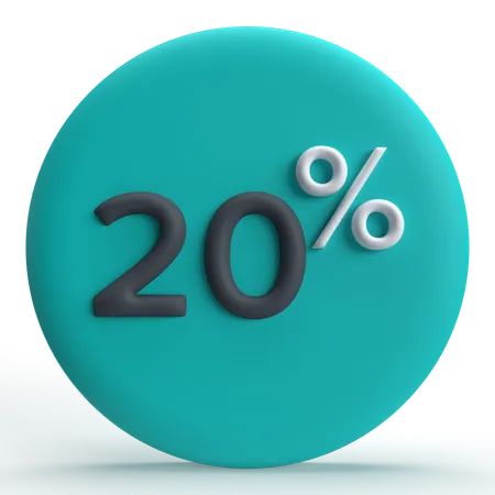 20 Percent Off  3D Icon