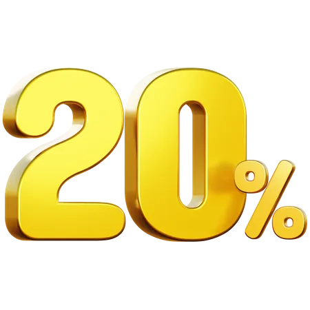 20 Percent Off  3D Icon