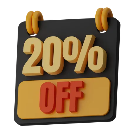 20 % de réduction  3D Icon