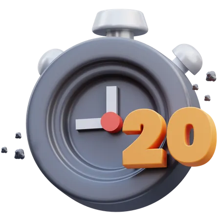 20 Sekunden Timer  3D Icon