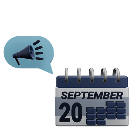 20. September  3D Icon