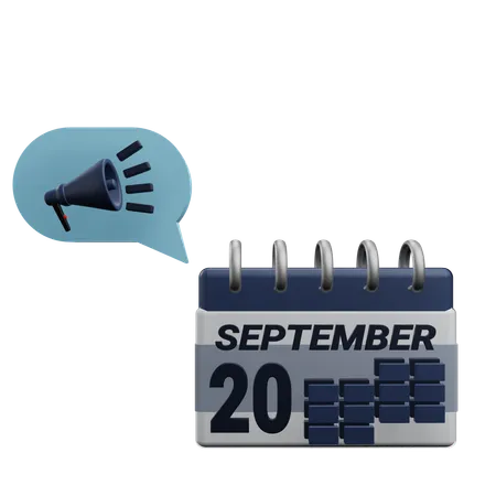 20. September  3D Icon