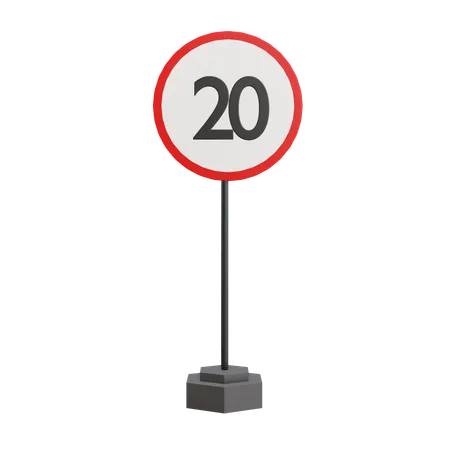 Traffic Sign Of 3 D Icon 3D Icon
