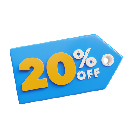 20% RABATT  3D Icon