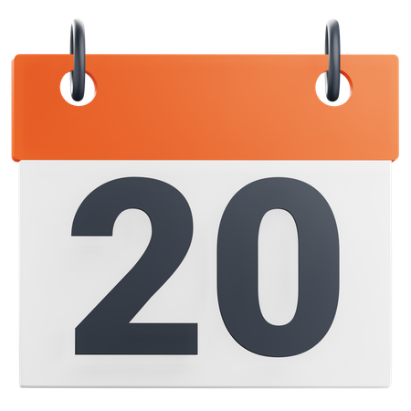 20 veinte días  3D Icon