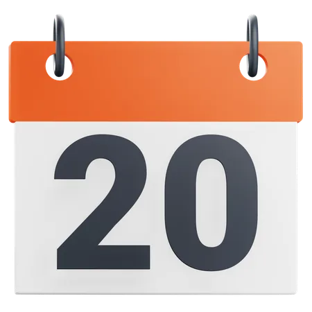 20 veinte días  3D Icon