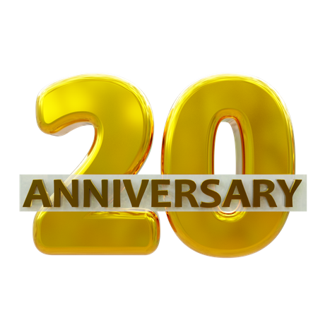 20 Year Anniversary 3D Icon