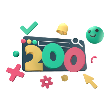 200 Successful Error  3D Icon