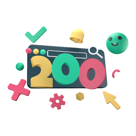 200 Successful Error 3D Icon