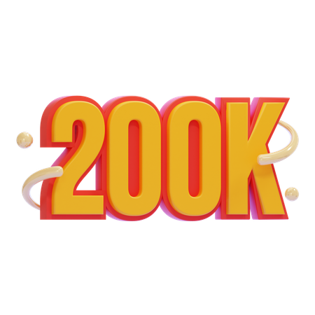200K  3D Icon
