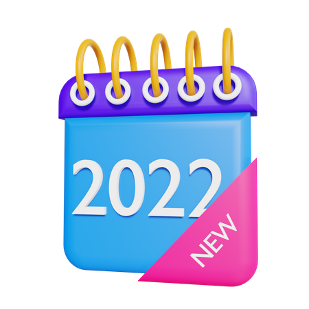 2022 calendar  3D Illustration