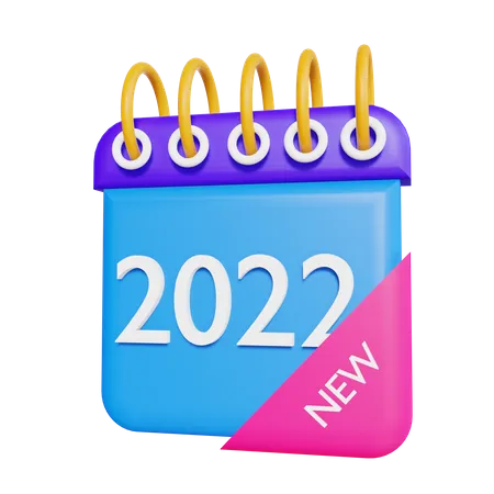 Kalender 2022  3D Illustration