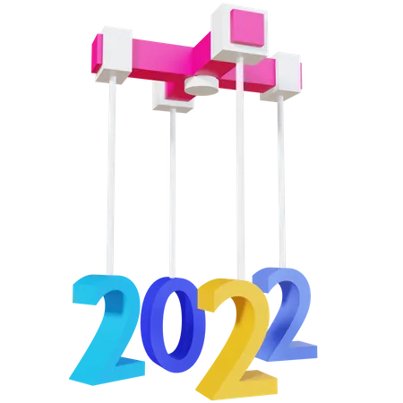 2022 é um fã  3D Illustration