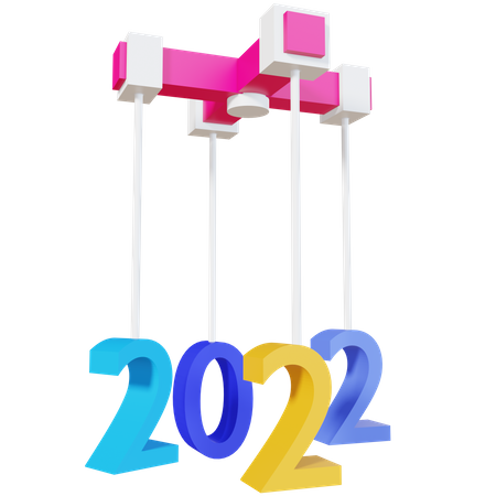 2022 on fan  3D Illustration