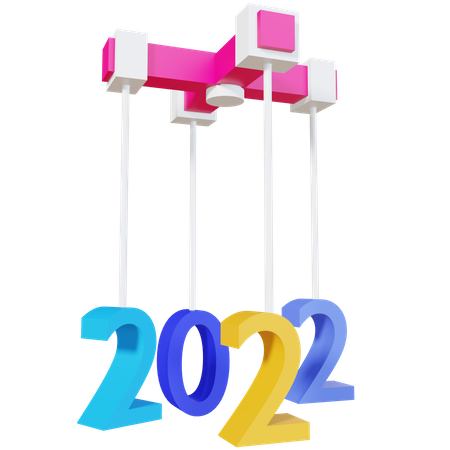 2022 on fan 3D Illustration