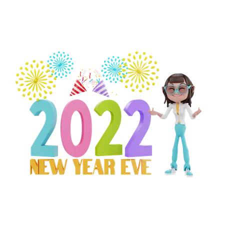 Silvester 2022  3D Illustration