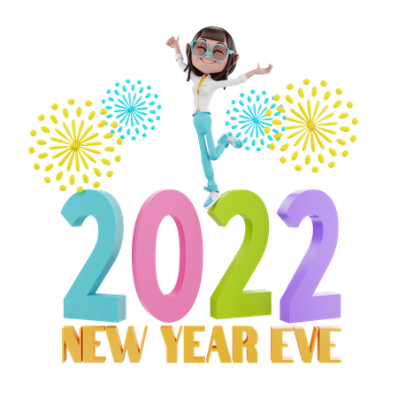 Silvester 2022  3D Illustration