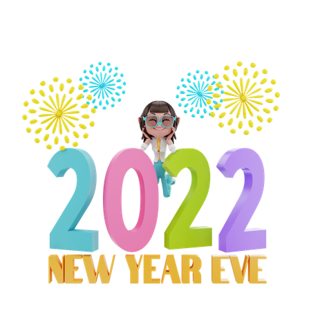 Silvester 2022  3D Illustration