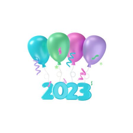 2023 Balloon  3D Icon