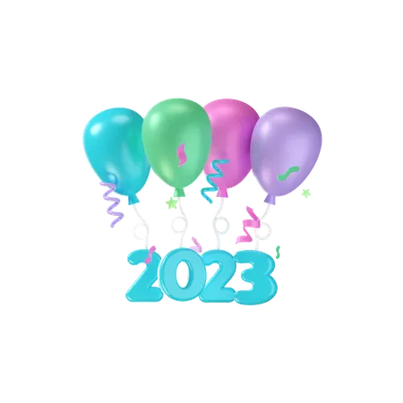 2023 Balloon  3D Icon