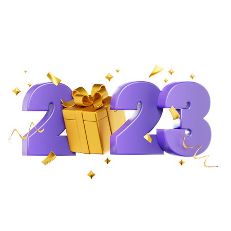 Celebración del año nuevo 2023  3D Icon