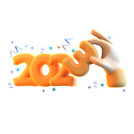 2023 terminará  3D Icon