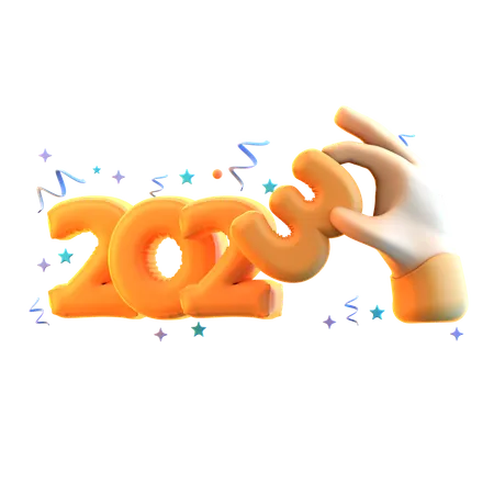 2023 terminará  3D Icon