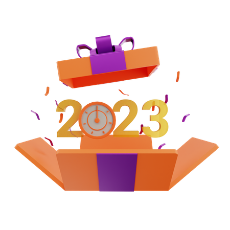 2023 Geschenkbox  3D Icon