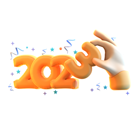 2023 Will End  3D Icon