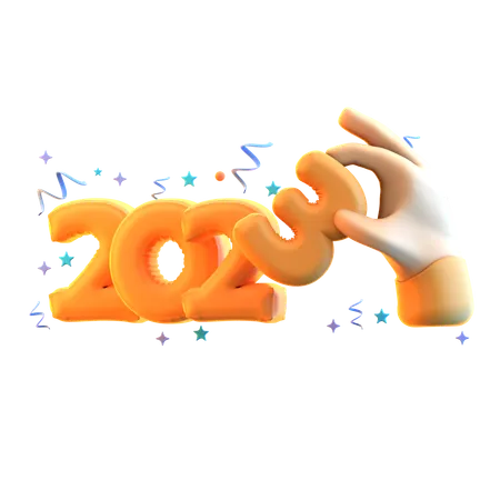 2023 Will End  3D Icon