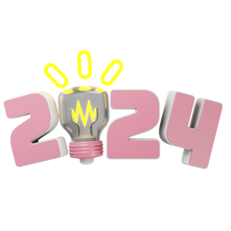 2024 Année  3D Icon