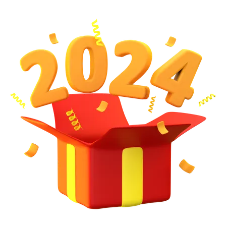 Cadeau d'anniversaire 2024  3D Icon