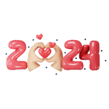 Ano 2024  3D Icon