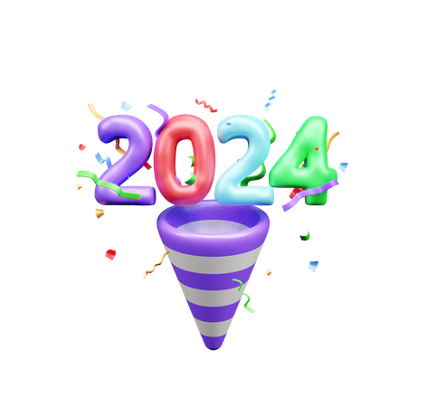 2024 ano novo  3D Icon