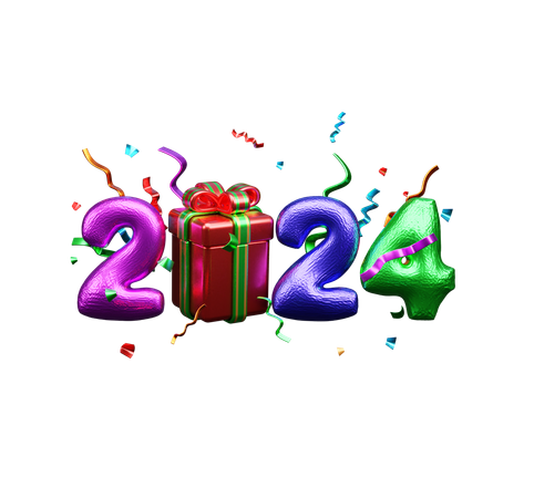 2024 año nuevo  3D Icon