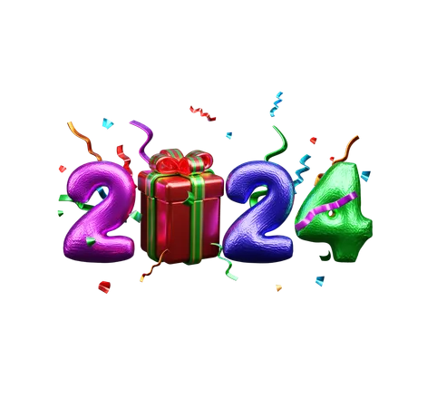 2024 año nuevo  3D Icon