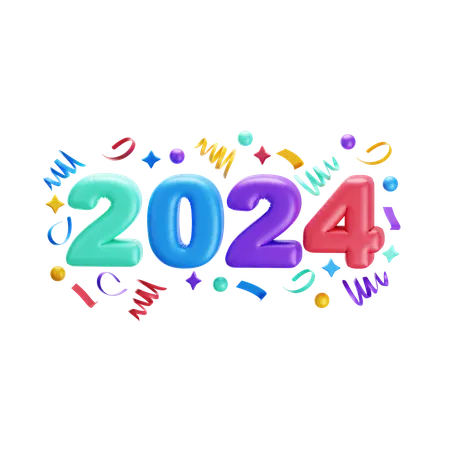 Ballons 2024  3D Icon