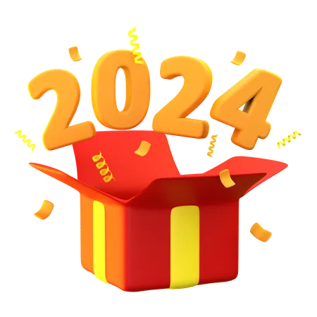 2024 Birthday Present  3D Icon