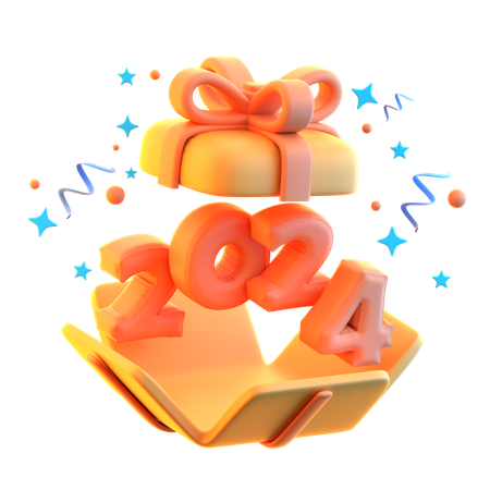 Cadeau 2024  3D Icon