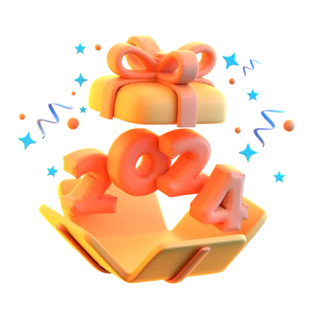 Cadeau 2024  3D Icon