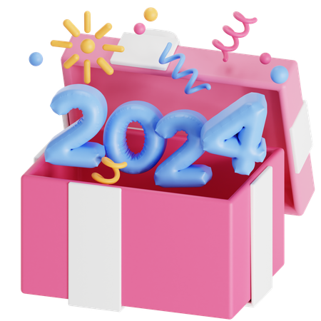 Cadeau 2024  3D Icon