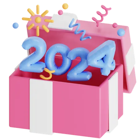 Cadeau 2024  3D Icon