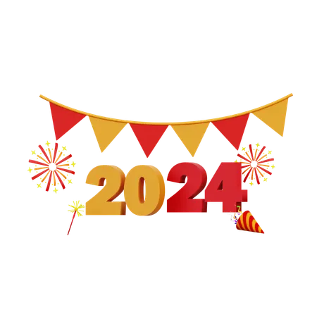 Decoración 2024  3D Icon