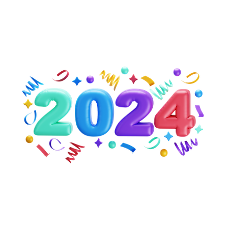 Globos 2024  3D Icon