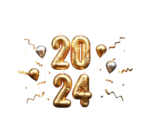 2024 New Year  3D Icon