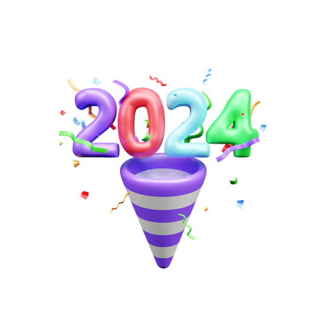 2024 New Year  3D Icon