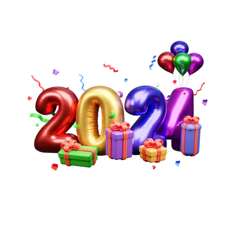 2024 New Year  3D Icon