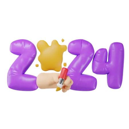 2024 New Year Resolutions  3D Icon