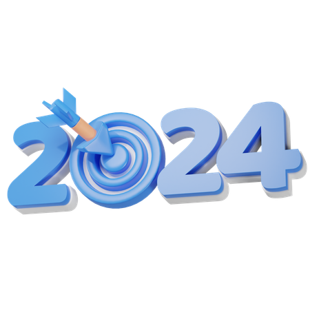 Objetivos para 2024  3D Icon